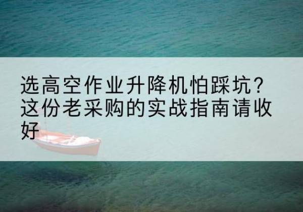 青州高空作业升降机厂家推荐-选高空作业升降机怕踩坑？这份老采购的实战指南请收好